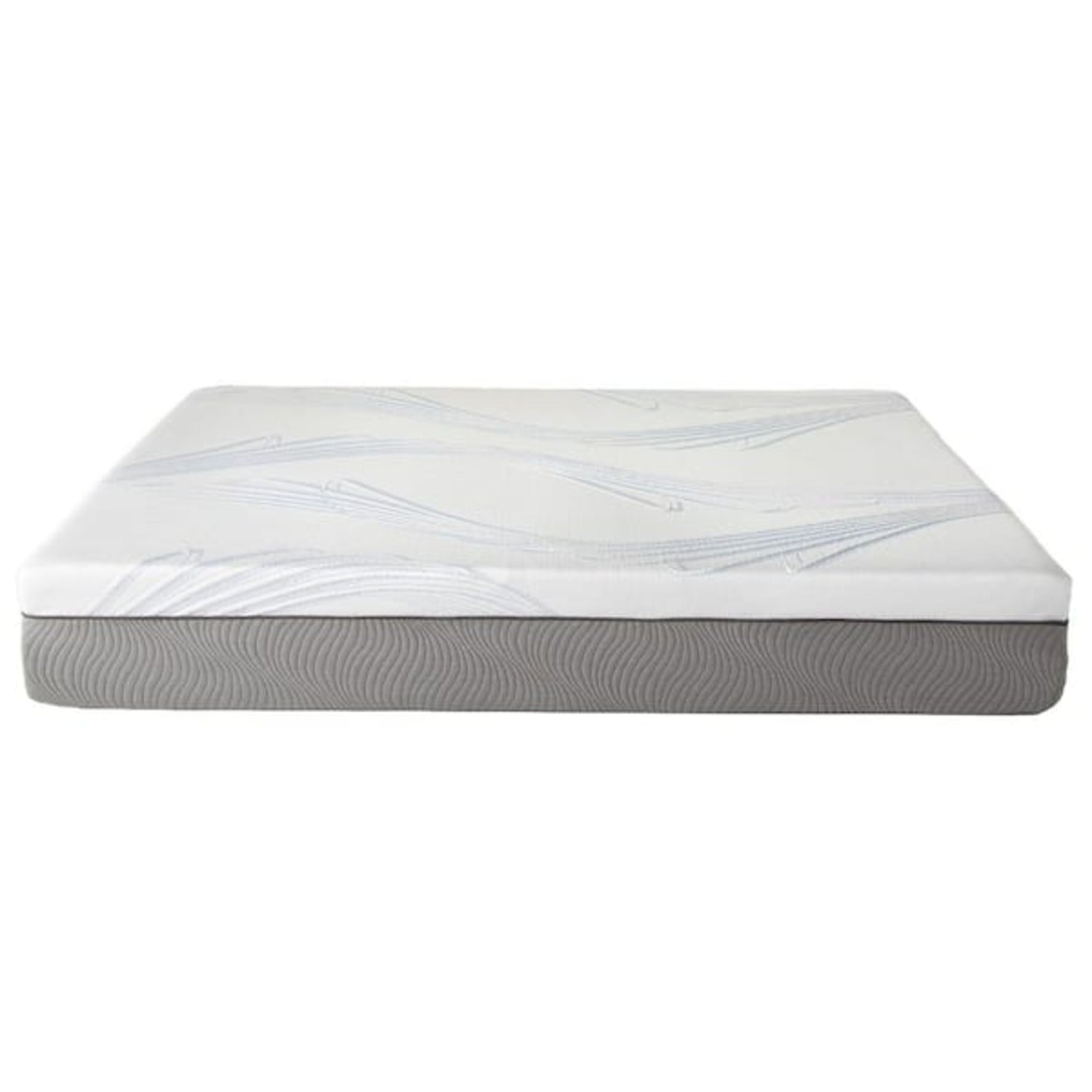 New Pluma White/Gray 12" SensaFlex GelLux King Mattress by Ornate Furniture