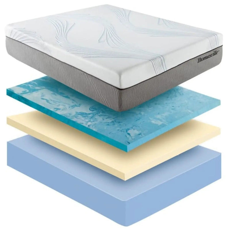 New Pluma White/Gray 12" SensaFlex GelLux Queen Mattress by Ornate Furniture