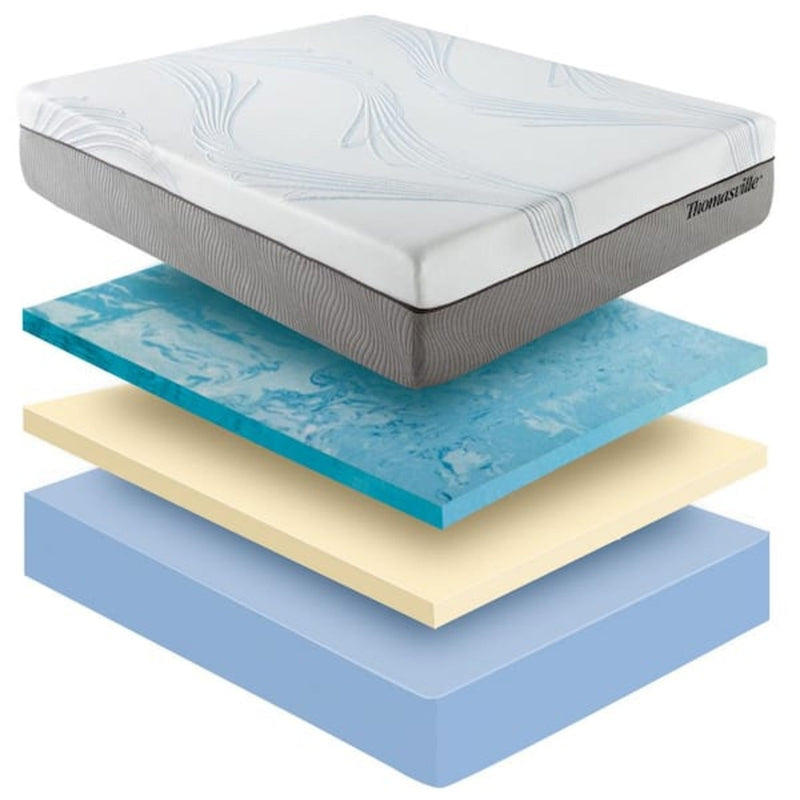 New Pluma White/Gray 12" SensaFlex GelLux King Mattress by Ornate Furniture