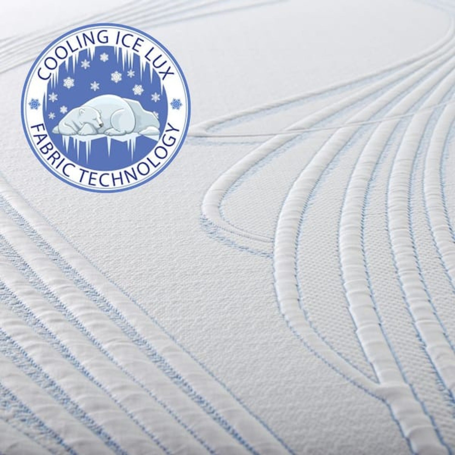 New Pluma White/Gray 12" SensaFlex GelLux King Mattress by Ornate Furniture