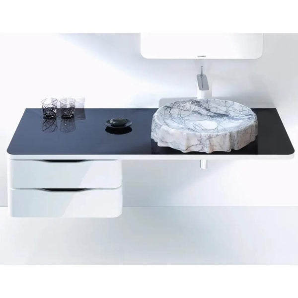 New York Marble Sculptural Artistic Vessel Sink - Polished 16x26