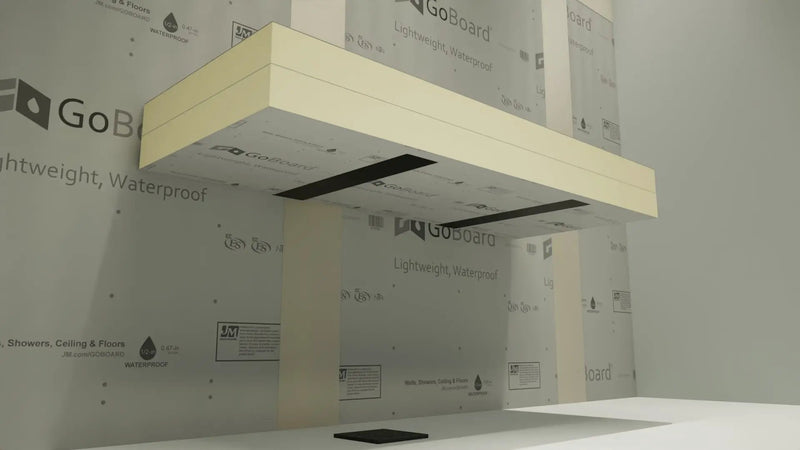 The Original Floating Shower Bench Kit­™ with GoBoard® & Original Shower Bench Bracket® by The Original Granite Bracket