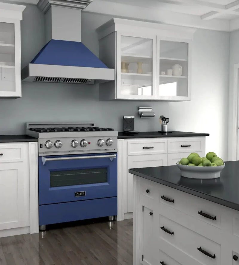 ZLINE 30" Bundle Range RAS-BM-30 & Range Hood 8654BM-30, 2KP-RASBMRH30 by Farmhouse Kitchen and Bath