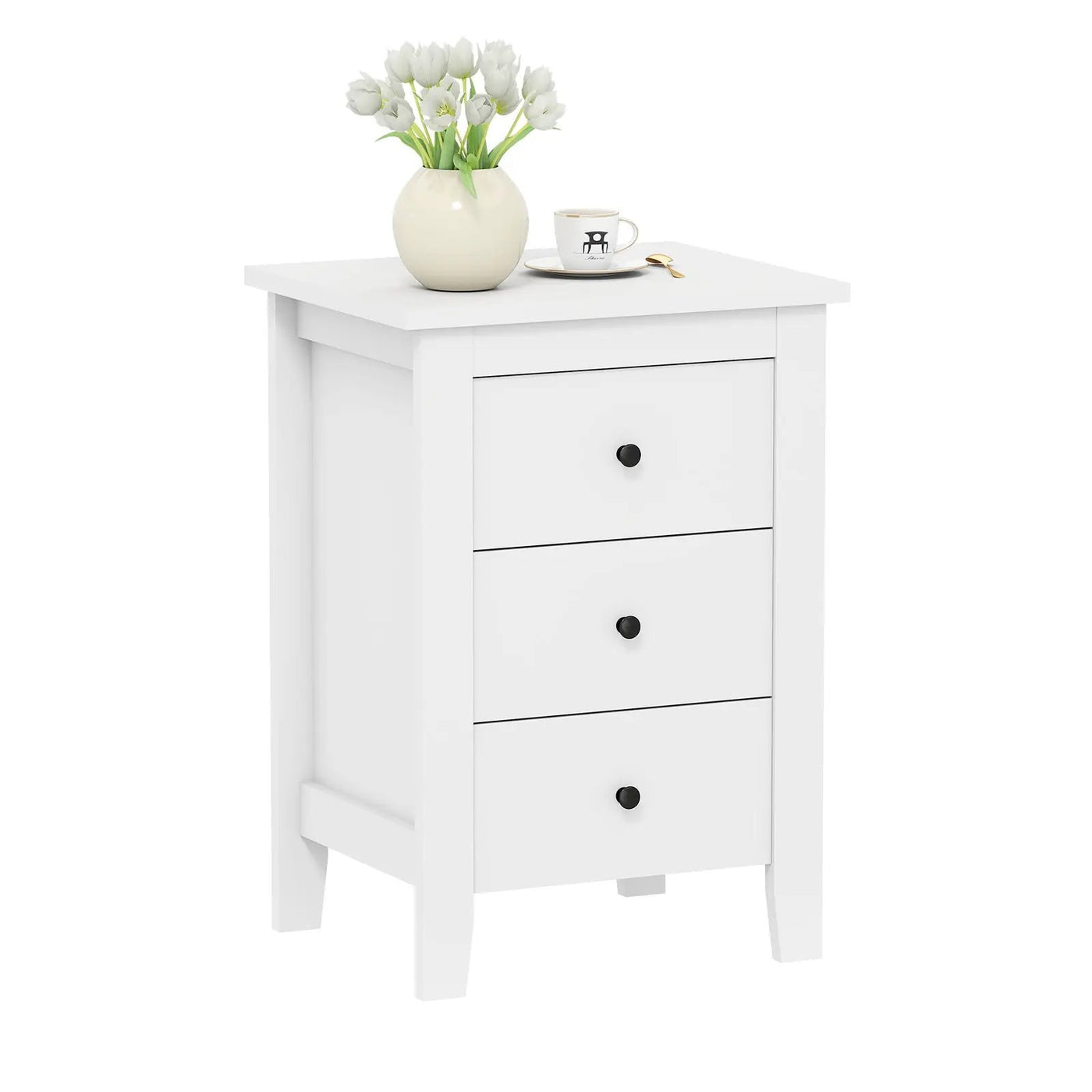 Nightstand End Beside Table Drawers Modern Storage Bedroom Furniture by DirectDeals