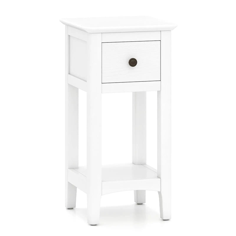 3-Tier Nightstand with Drawer and Open Storage Shelf by DirectDeals