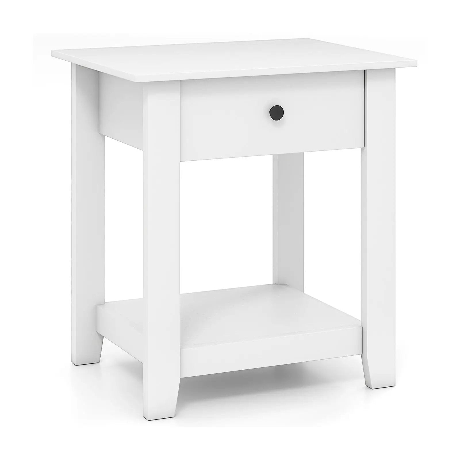 Nightstand with Drawer 3-Tier Modern Bedside Table with Open Shelf and Storage by DirectDeals