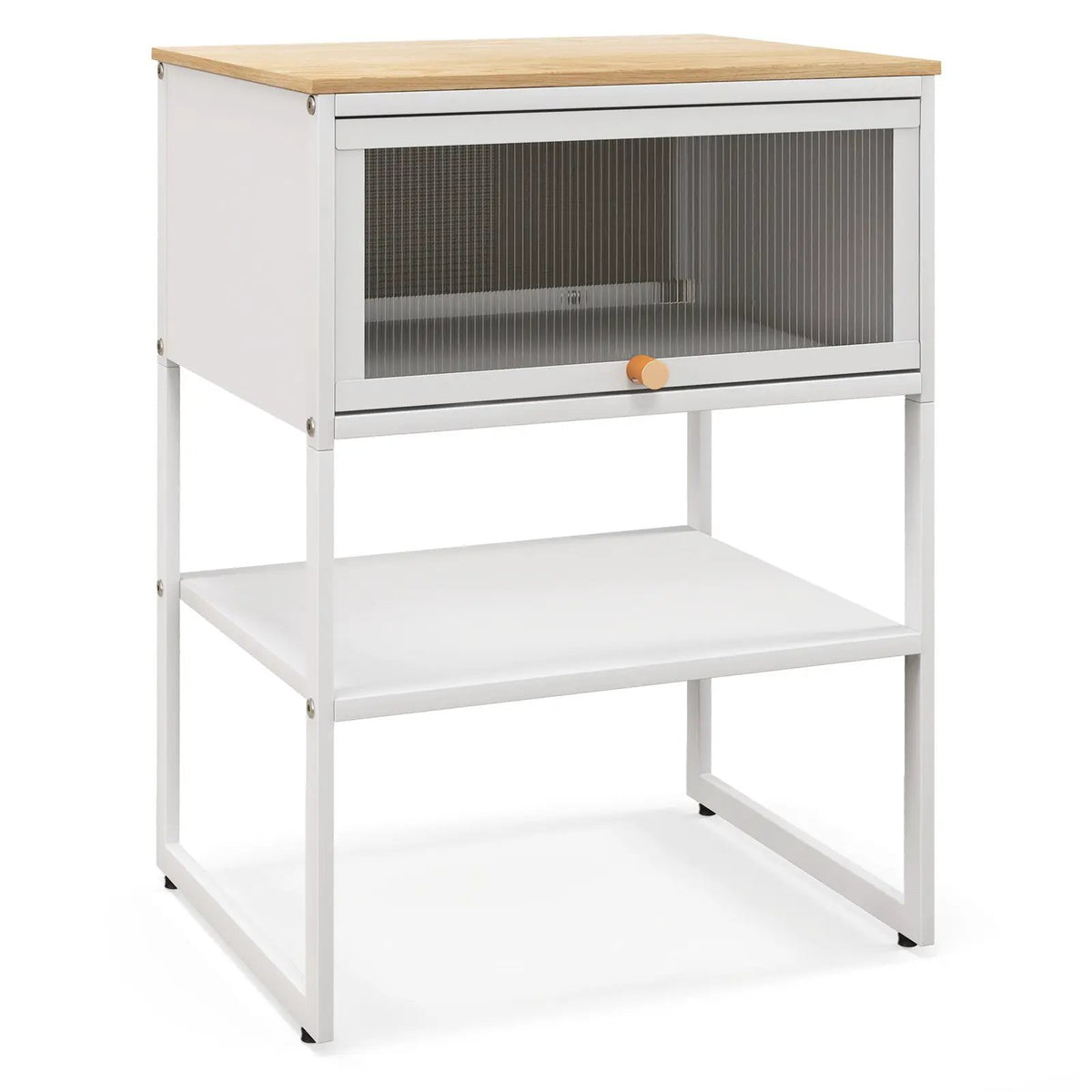 Nightstand with Flip up Door Storage Shelf by DirectDeals