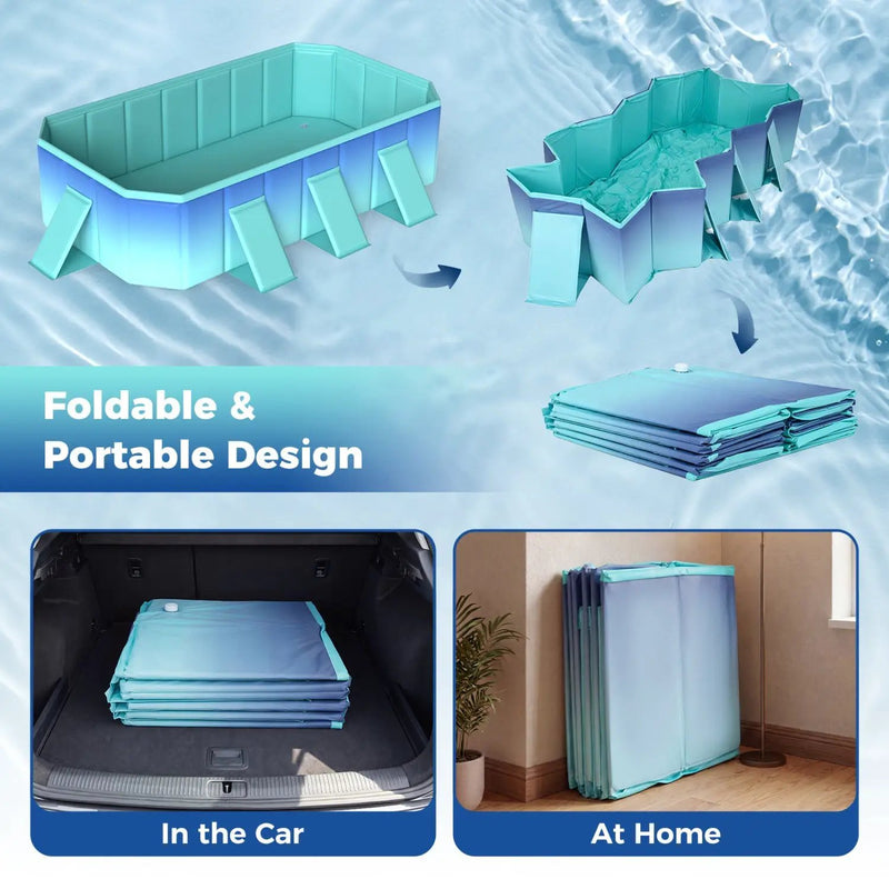 Portable Above Ground Swimming Pool with 8 Support Panels by DirectDeals