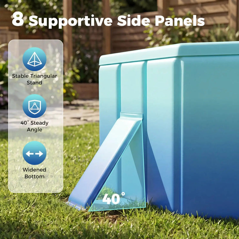 Portable Above Ground Swimming Pool with 8 Support Panels by DirectDeals