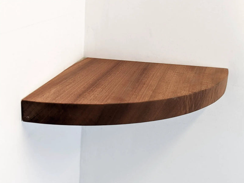 Floating Corner Shelf with Round Edge in Oak by NookWoodworking