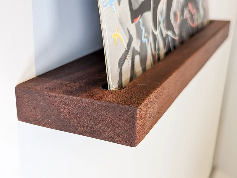 Vinyl Record Floating Shelf in Oak by NookWoodworking