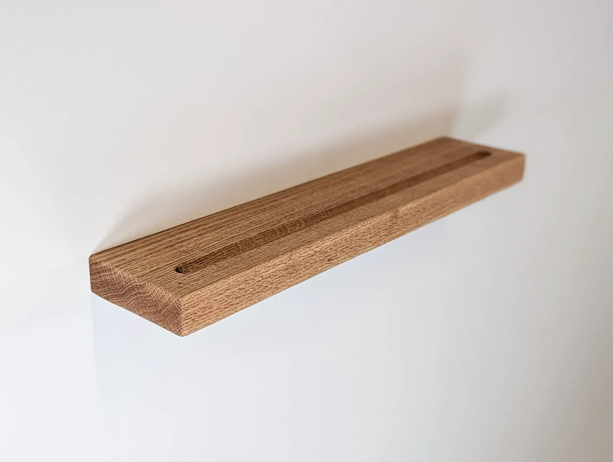 Vinyl Record Floating Shelf in Oak by NookWoodworking