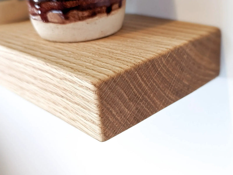 Thick Oak Floating Shelf in 6" to 10" lengths by NookWoodworking