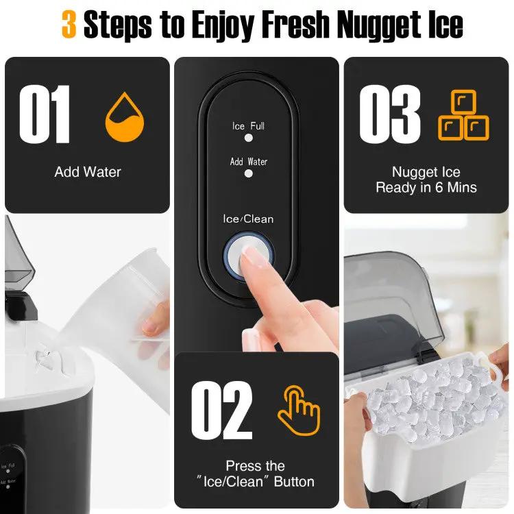 Nugget Countertop Ice Maker with Soft Chewable Ice by DirectDeals