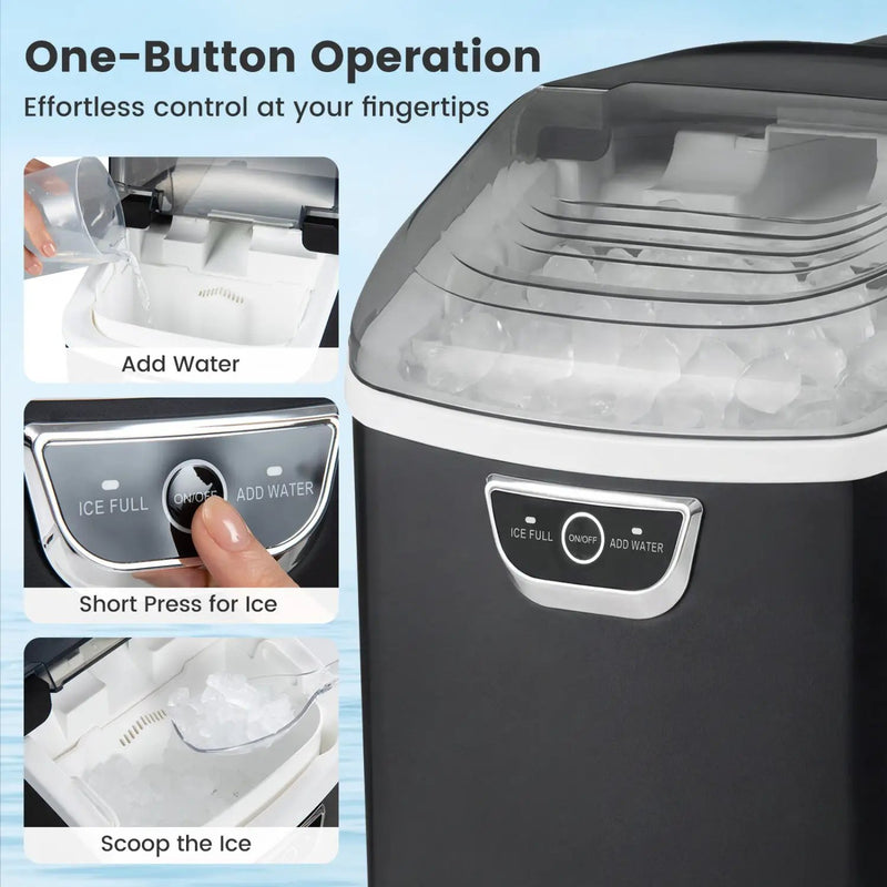 Nugget Ice Maker Countertop with Audible Ice Full Alarm by DirectDeals