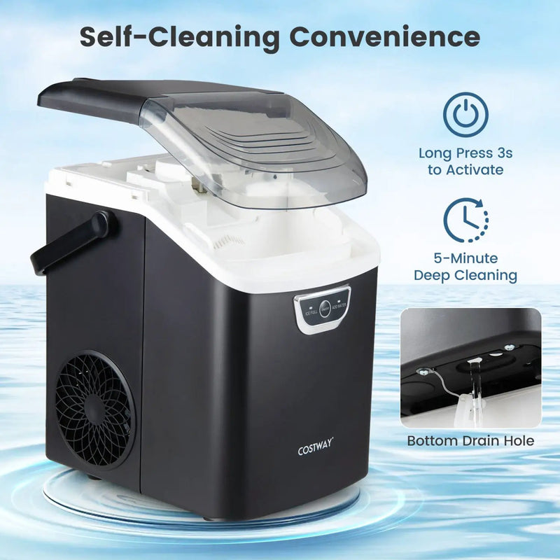 Nugget Ice Maker Countertop with Audible Ice Full Alarm by DirectDeals