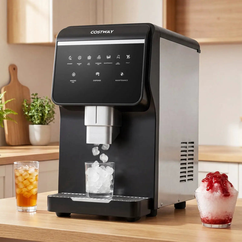 Nugget Ice Maker with Self Dispensing 80 LBS Per Day Chewable Pellet Ice Machine by DirectDeals