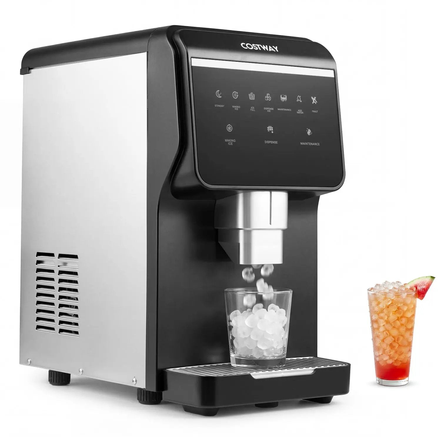 Nugget Ice Maker with Self Dispensing 80 LBS Per Day Chewable Pellet Ice Machine by DirectDeals
