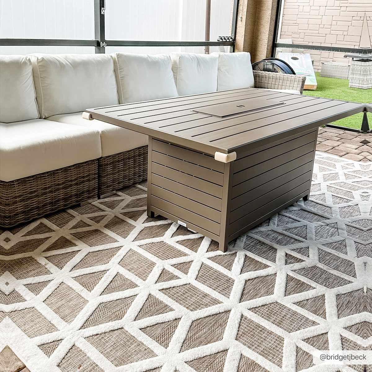 Nuri Tan Outdoor Rug - Clearance by Boutique Rugs