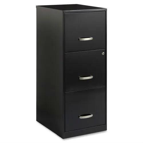 Black Metal 3-Drawer Vertical Filing Cabinet - Great for Home Office by HomePacific