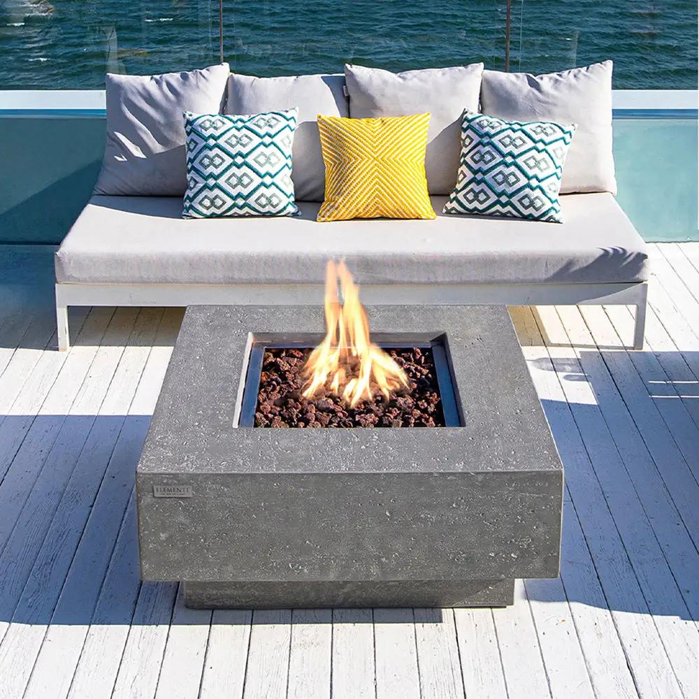 Manhattan Outdoor Fire Pit Table - Select Fuel Type by EnvelorHome