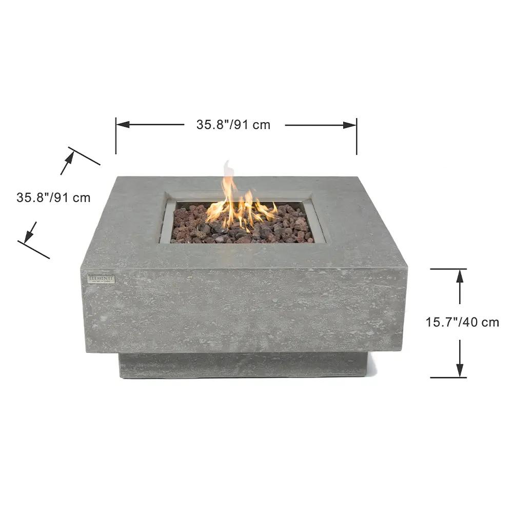 Manhattan Outdoor Fire Pit Table - Select Fuel Type by EnvelorHome
