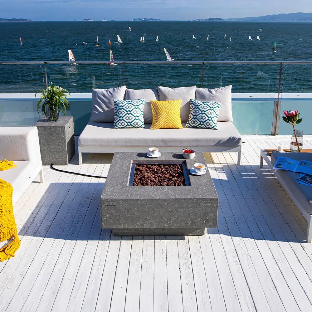 Manhattan Outdoor Fire Pit Table - Select Fuel Type by EnvelorHome