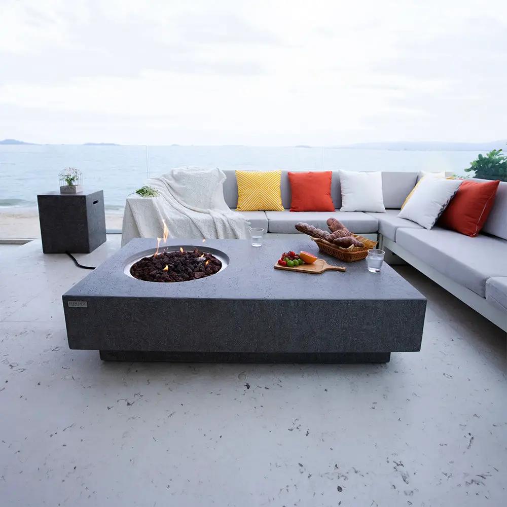 MetroPolis Outdoor Fire Pit Table - Select Fuel Type by EnvelorHome