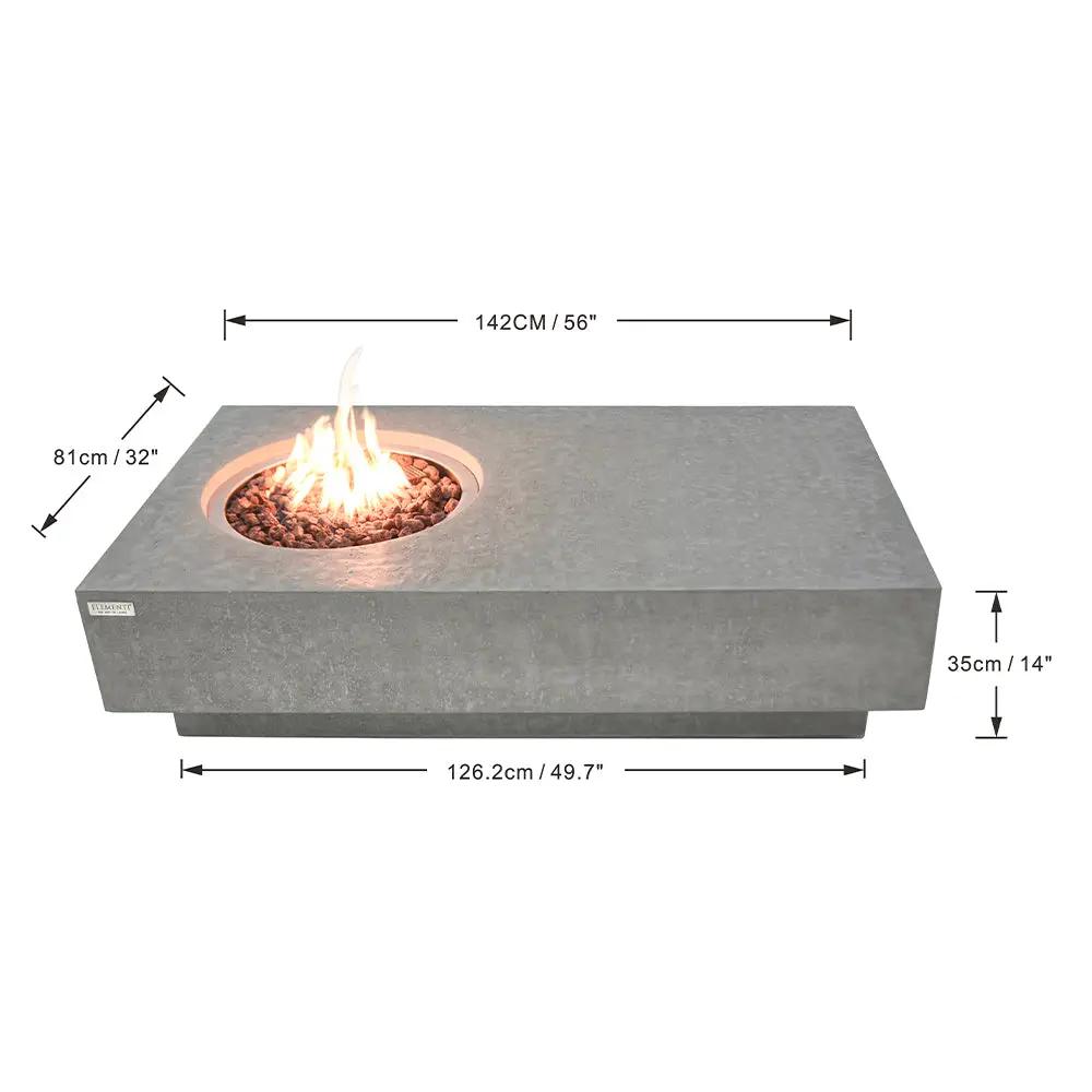 MetroPolis Outdoor Fire Pit Table - Select Fuel Type by EnvelorHome
