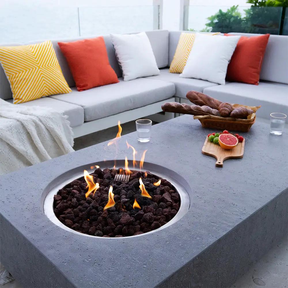 MetroPolis Outdoor Fire Pit Table - Select Fuel Type by EnvelorHome