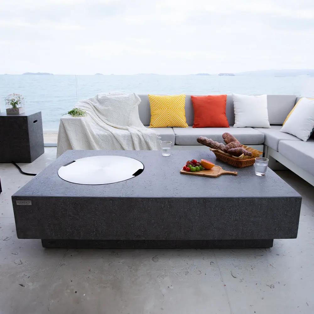 MetroPolis Outdoor Fire Pit Table - Select Fuel Type by EnvelorHome