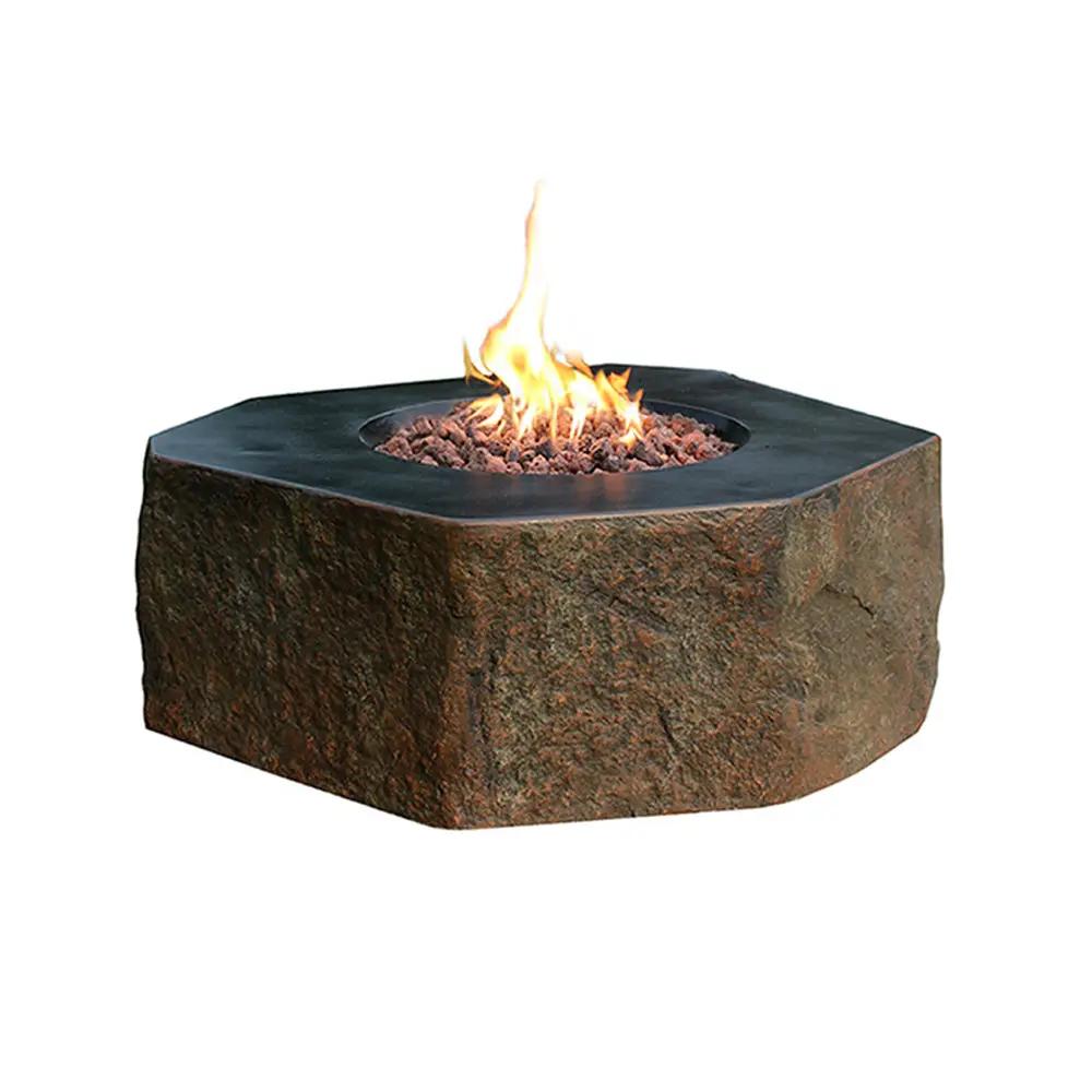 Outdoor Columbia Fire Pit Table - Select Fuel Type by EnvelorHome