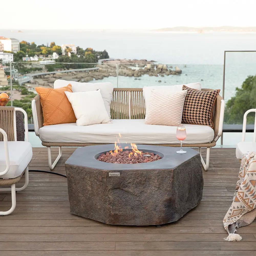 Outdoor Columbia Fire Pit Table - Select Fuel Type by EnvelorHome