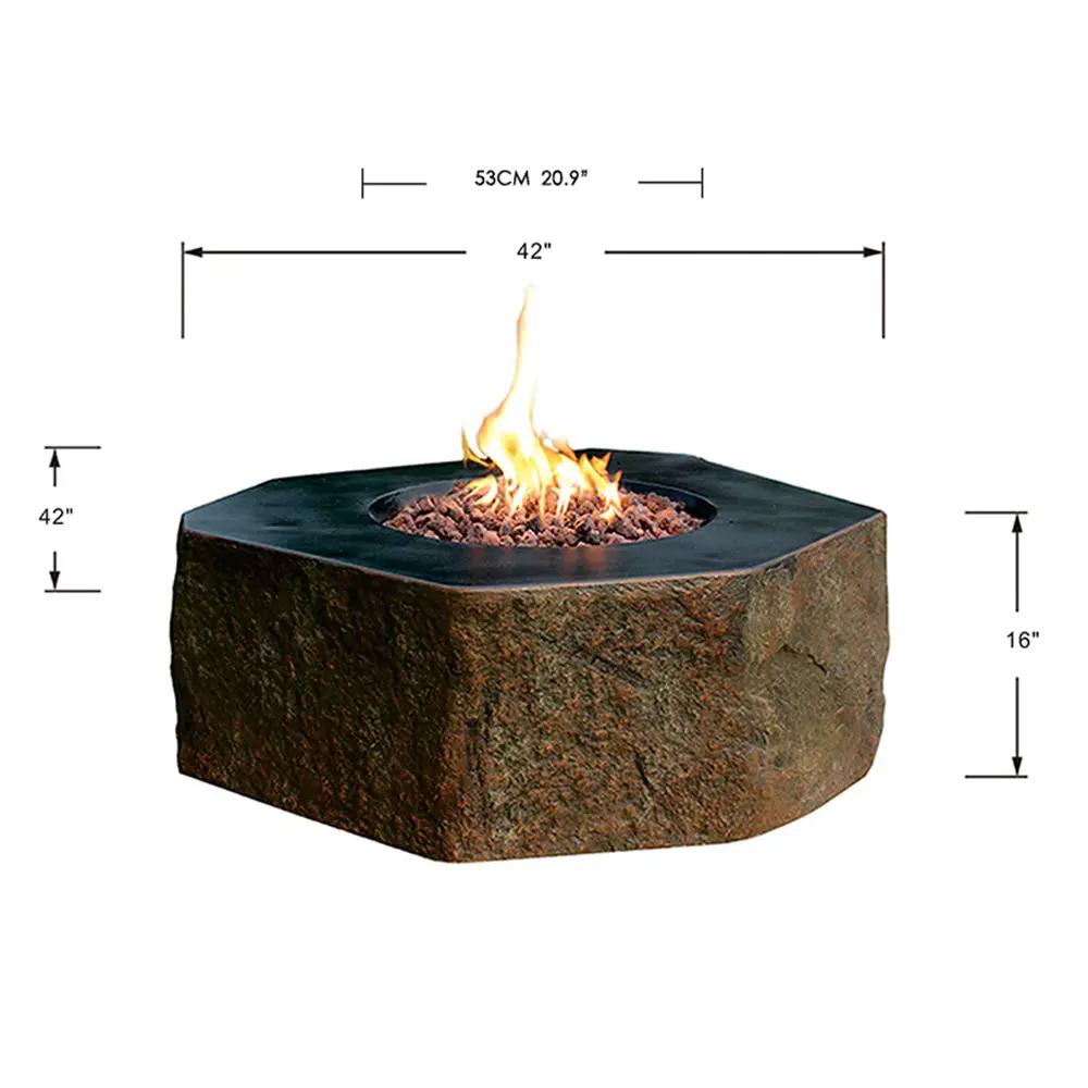 Outdoor Columbia Fire Pit Table - Select Fuel Type by EnvelorHome