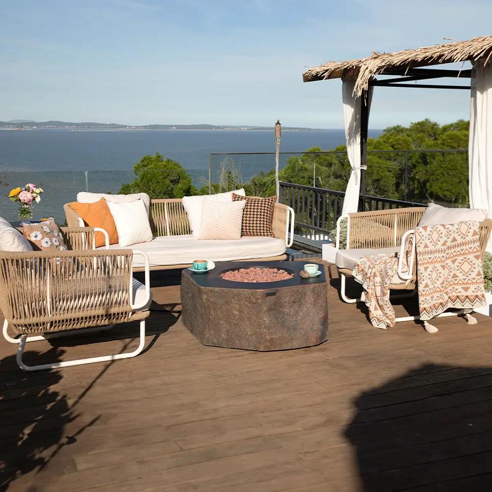 Outdoor Columbia Fire Pit Table - Select Fuel Type by EnvelorHome