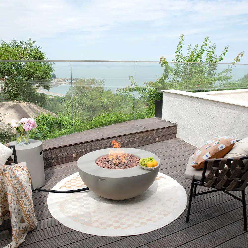Roca Outdoor Fire Pit Table - Select Fuel Type by EnvelorHome