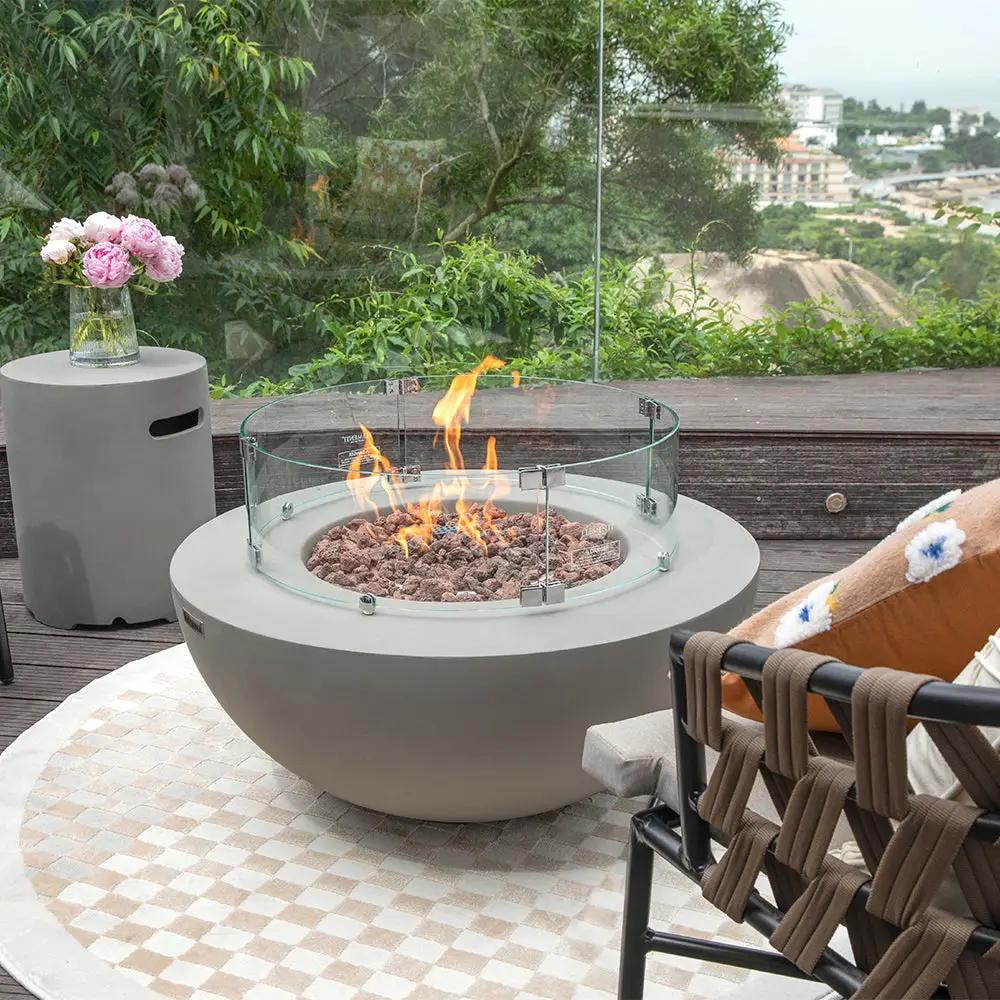 Roca Outdoor Fire Pit Table - Select Fuel Type by EnvelorHome