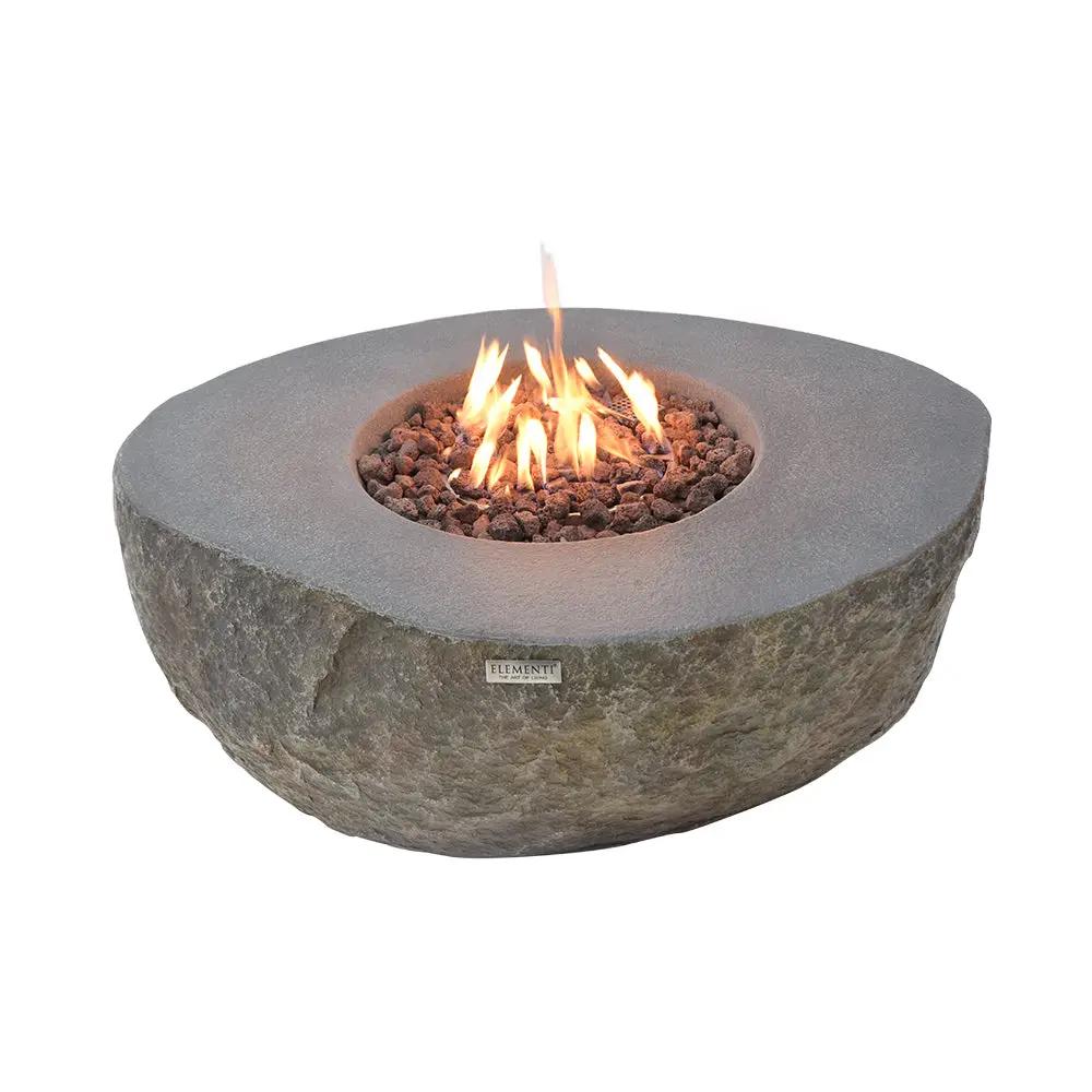Outdoor Boulder Fire Pit Table - Select Fuel Type by EnvelorHome