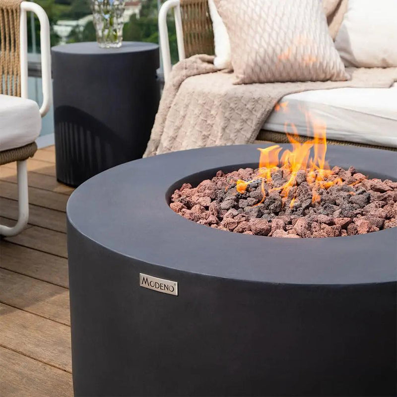 Venice Outdoor Firepit Table - 34 Inches - Select Fuel Type by EnvelorHome