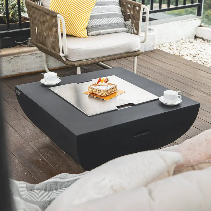 Aurora Outdoor Firepit Table - 34 Inches - Select Fuel Type by EnvelorHome