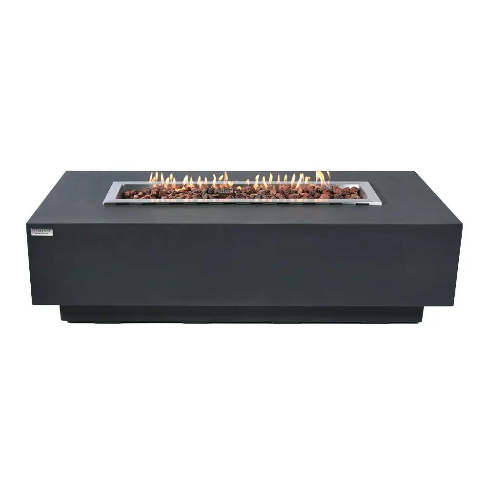 Granville Outdoor Dark Grey Fire Pit Table - Select Fuel Type by EnvelorHome