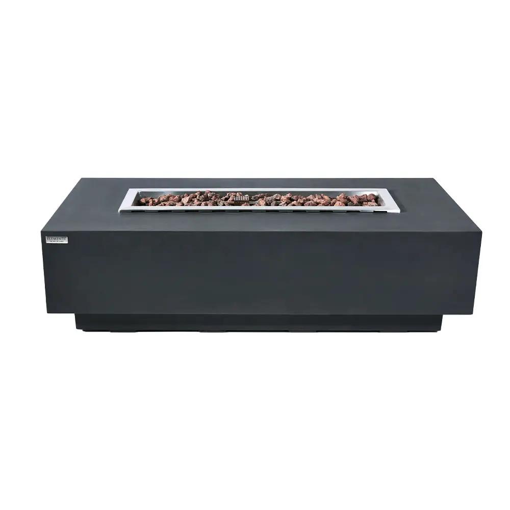 Granville Outdoor Dark Grey Fire Pit Table - Select Fuel Type by EnvelorHome