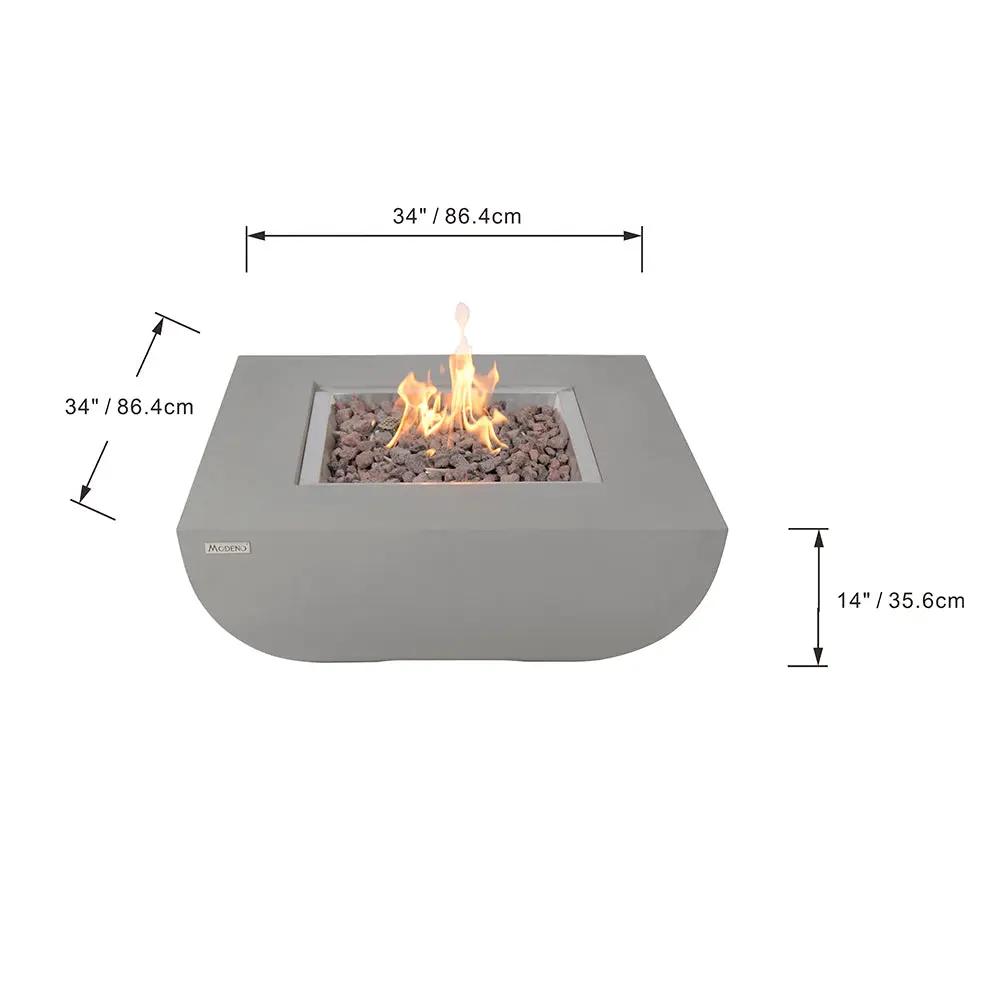 Westport Outdoor Fire Pit Table - Select Fuel Type by EnvelorHome