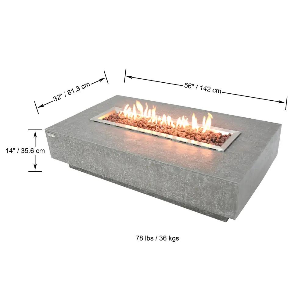 Hampton Outdoor Fire Pit Table - Select Fuel Type by EnvelorHome