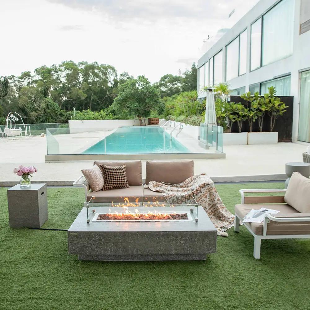 Hampton Outdoor Fire Pit Table - Select Fuel Type by EnvelorHome