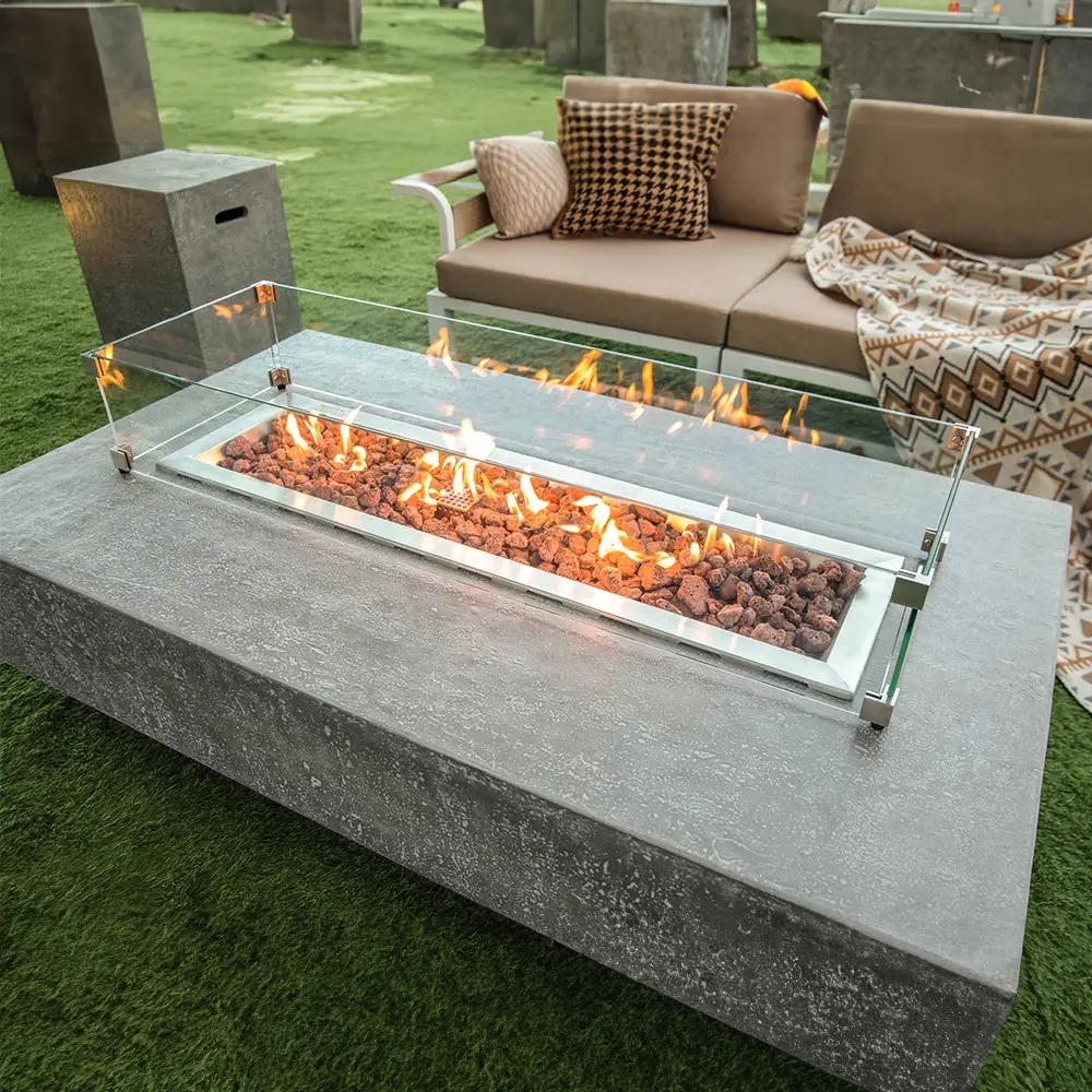 Hampton Outdoor Fire Pit Table - Select Fuel Type by EnvelorHome