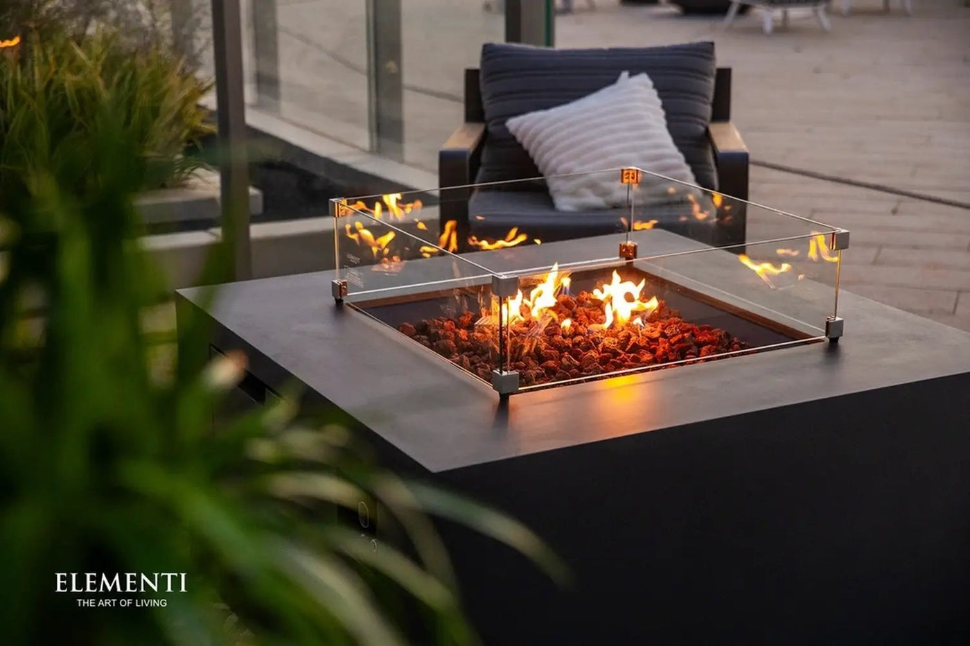 Elementi Rocky Propane Fire Pit, 43 x 43 Inches by EnvelorHome