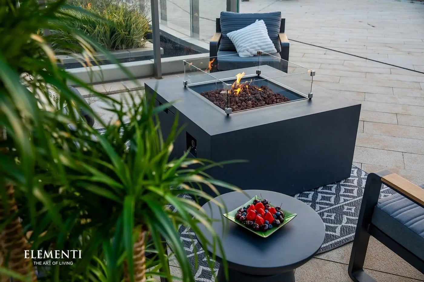 Elementi Rocky Propane Fire Pit, 43 x 43 Inches by EnvelorHome