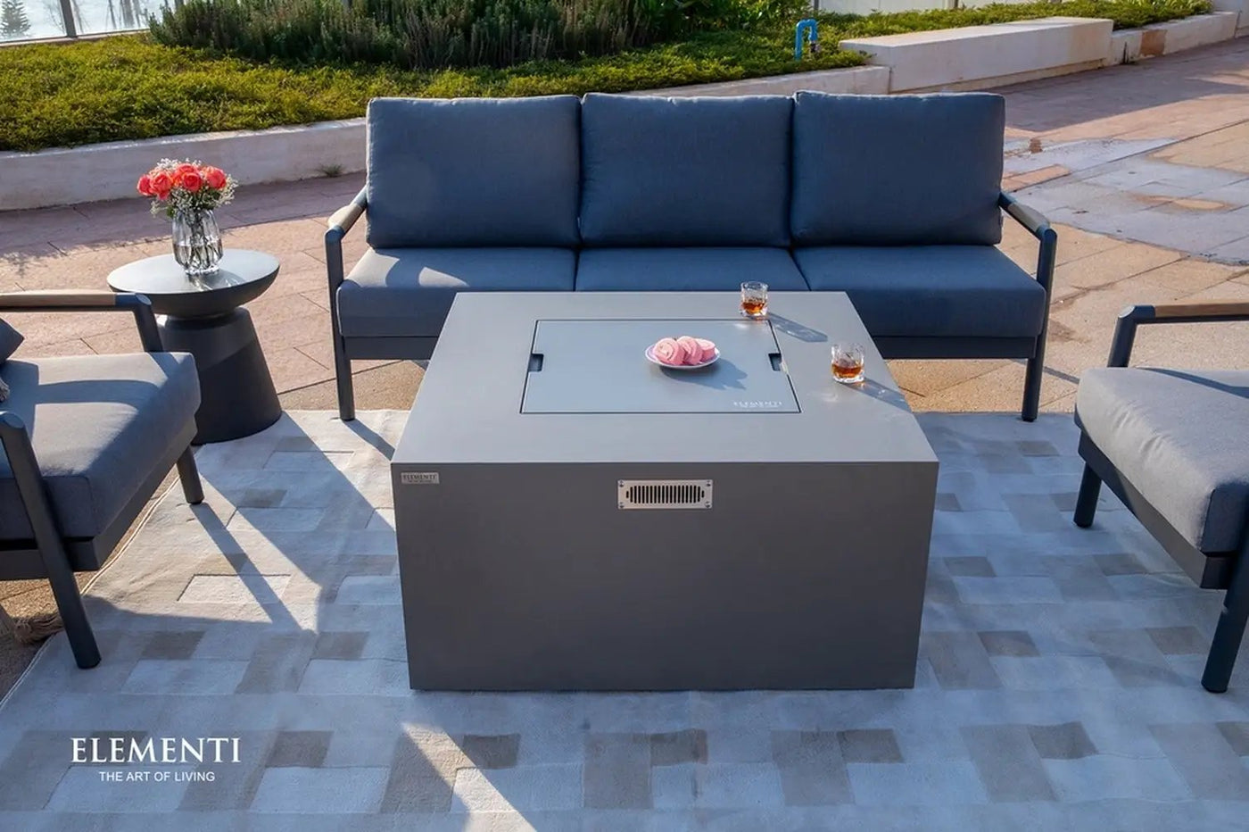 Elementi Rocky Propane Fire Pit, 43 x 43 Inches by EnvelorHome
