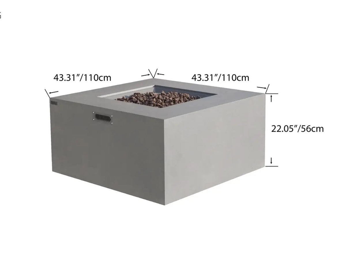 Elementi Rocky Propane Fire Pit, 43 x 43 Inches by EnvelorHome
